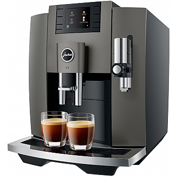 Jura E8 (EB) Dark Inox volautomatische koffiemachine | Electro World Offermans