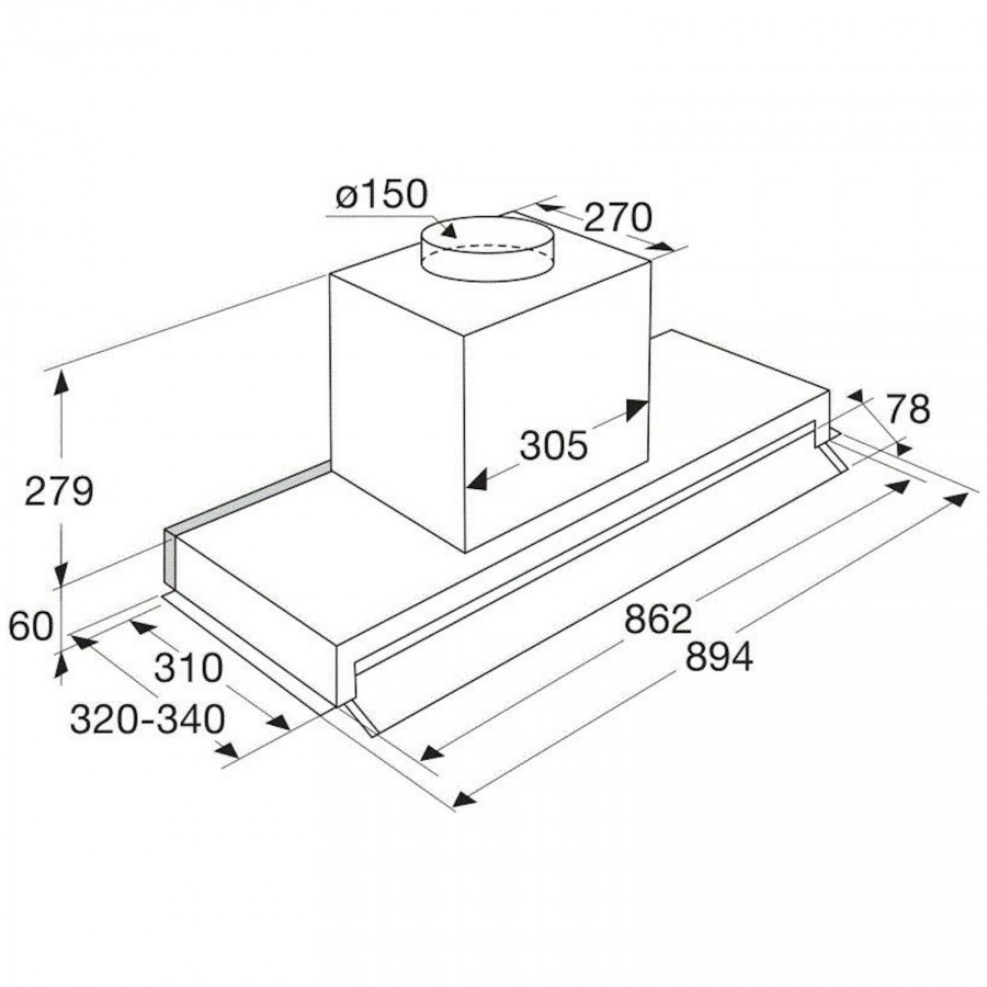 Pelgrim IBS930MAT inbouw afzuigkap | Electro World Offermans
