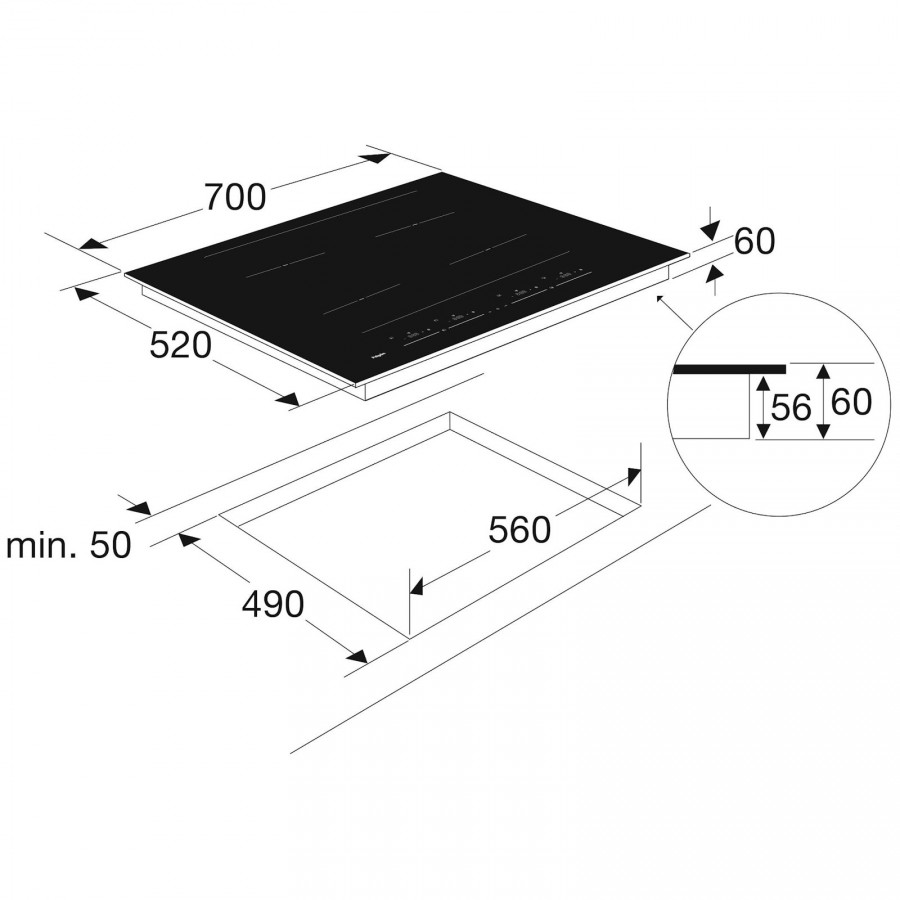 Pelgrim IK3072 inductie kookplaat | Electro World Offermans