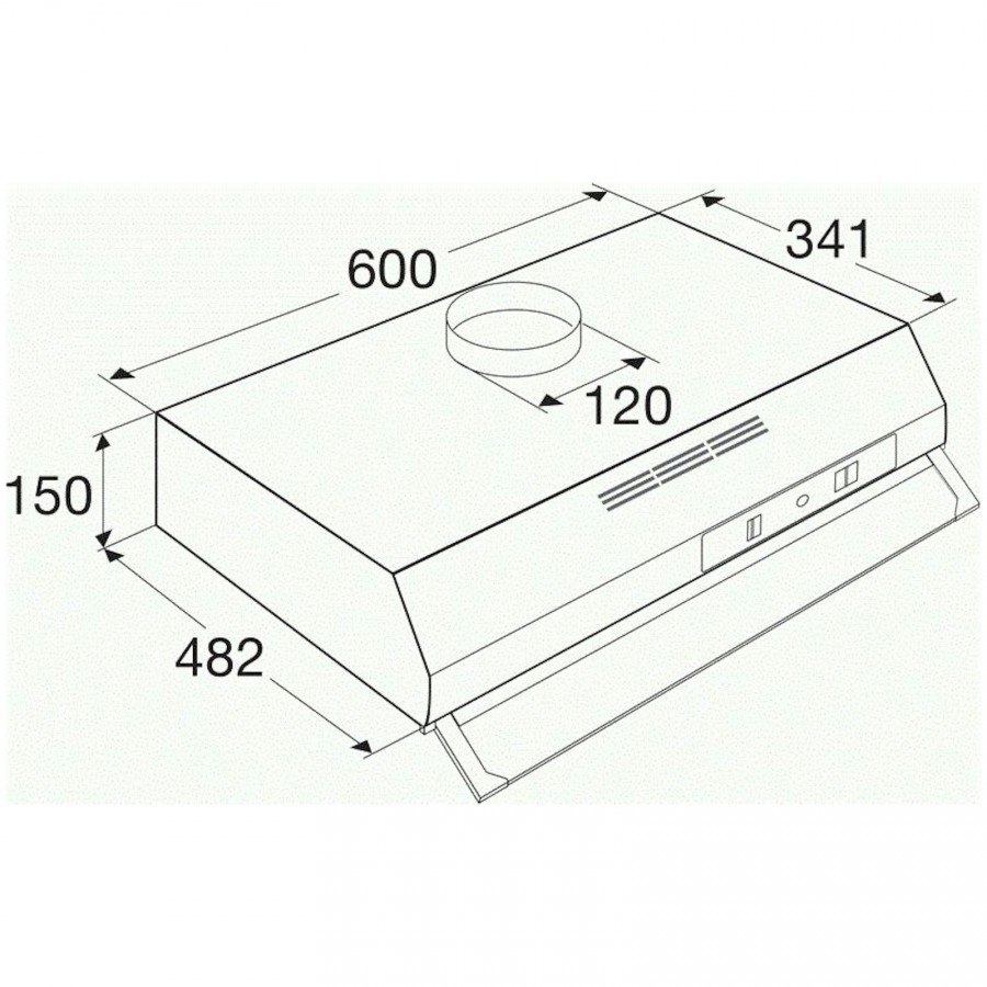 Pelgrim MWA105KOR onderbouw afzuigkap | Electro World Offermans