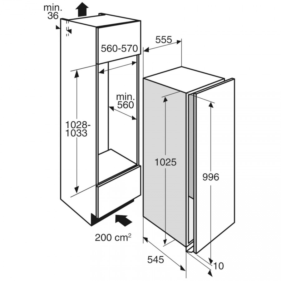 Pelgrim PVD25102N inbouw vrieskast | Electro World Offermans