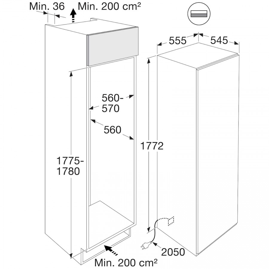 Pelgrim PVD35178N inbouw vrieskast | Electro World Offermans