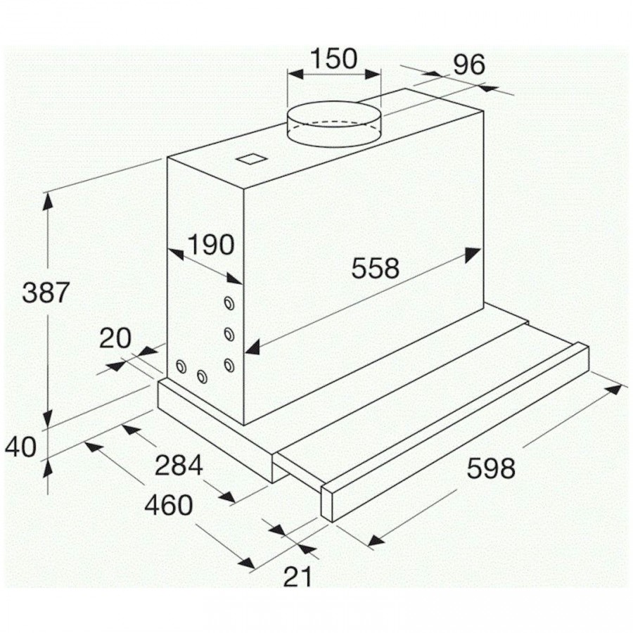 Pelgrim SLK685RVS vlakscherm afzuigkap | Electro World Offermans