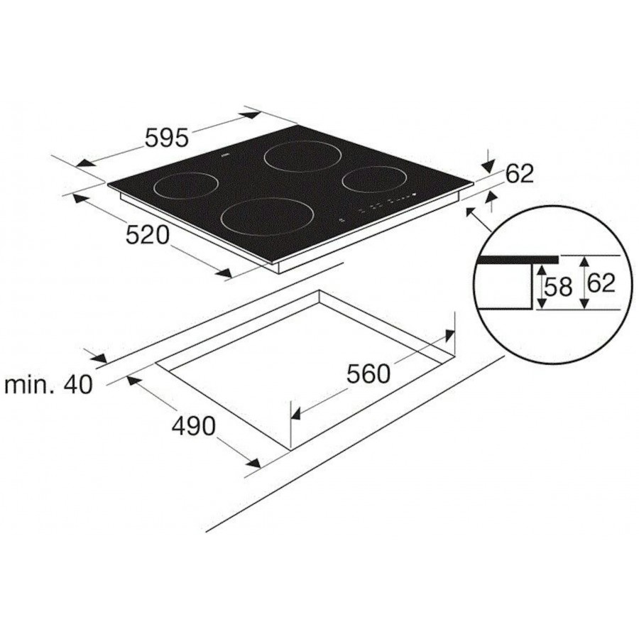 Etna KC260ZT keramische kookplaat | Electro World Offermans