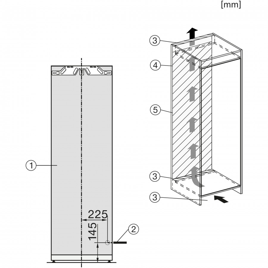 Miele K 7747 D inbouw koelkast