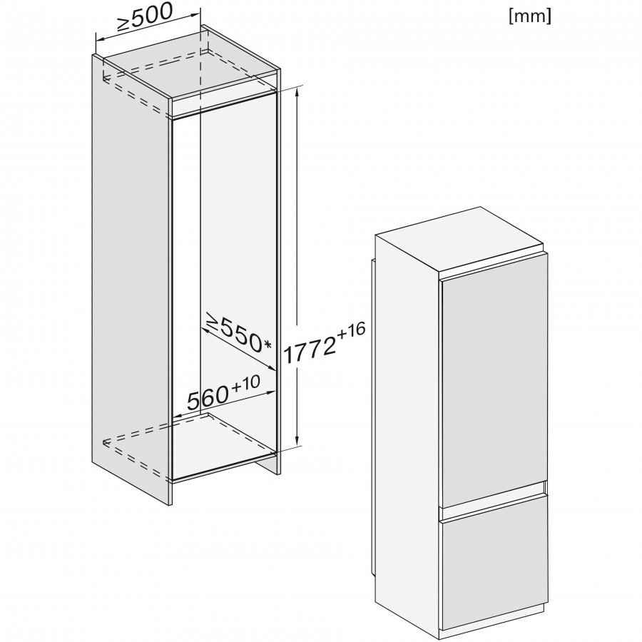Miele KF 7731 D inbouw koel-vriescombinatie