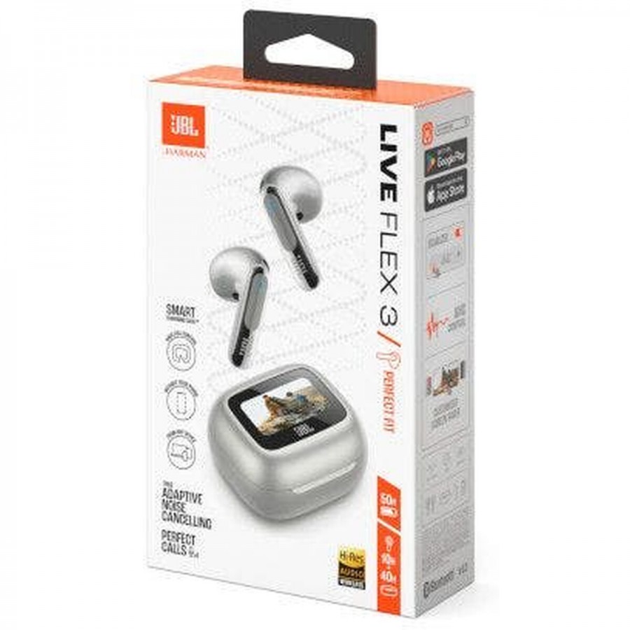 JBL LIVE FLEX 3 Zilver in-ear hoofdtelefoon