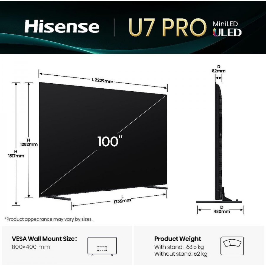Hisense 100U79Q PRO QLED televisie