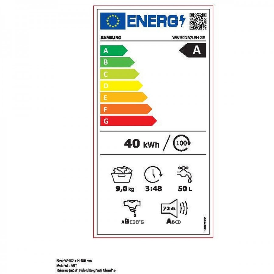 Samsung WW90DB7U94GEU3 voorlader wasmachine