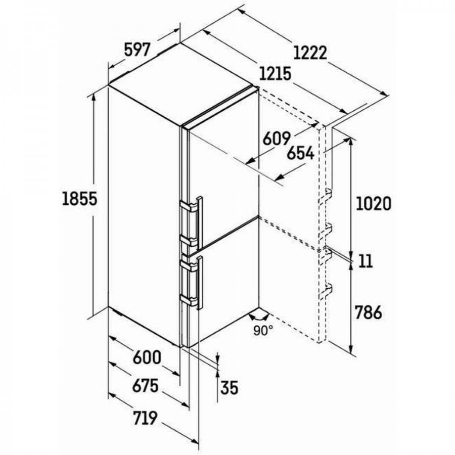 Liebherr CNdgc 5213-20 vrijstaande koel-vriescombinatie