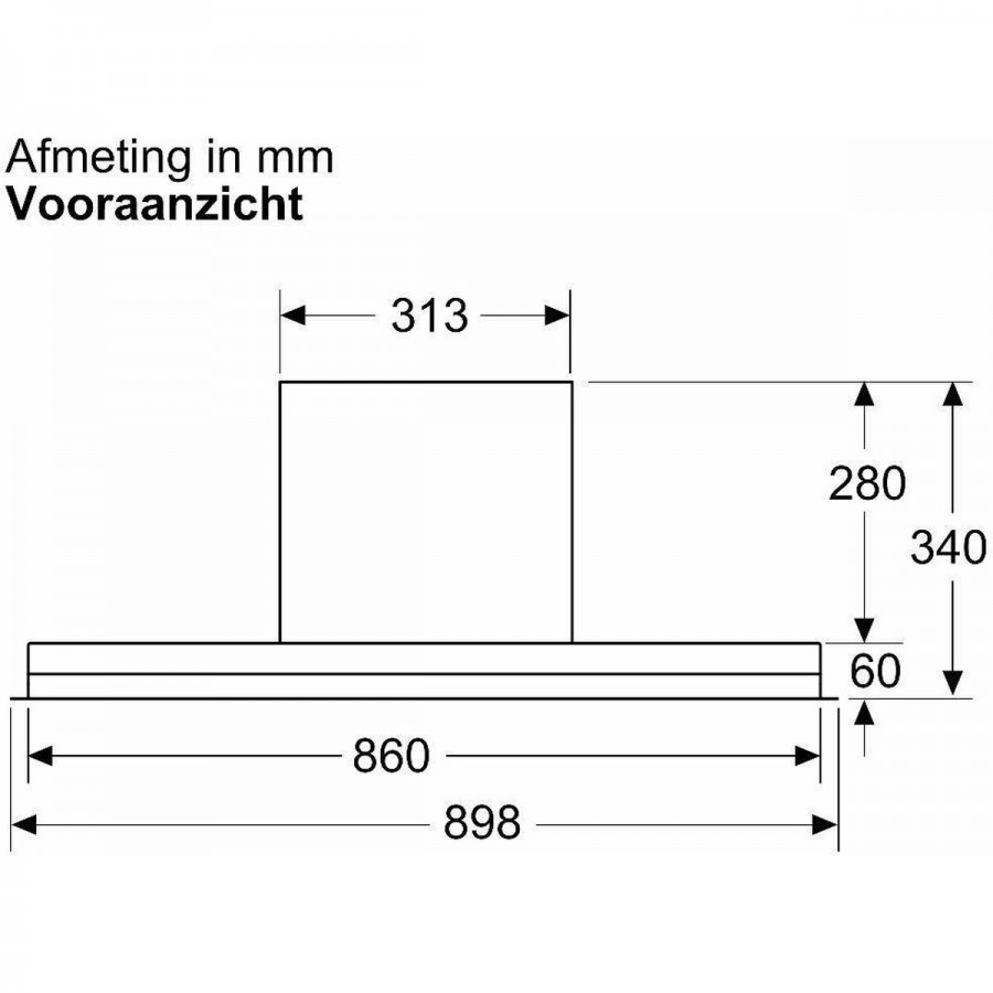 Bosch DBB93BC60 inbouw afzuigkap