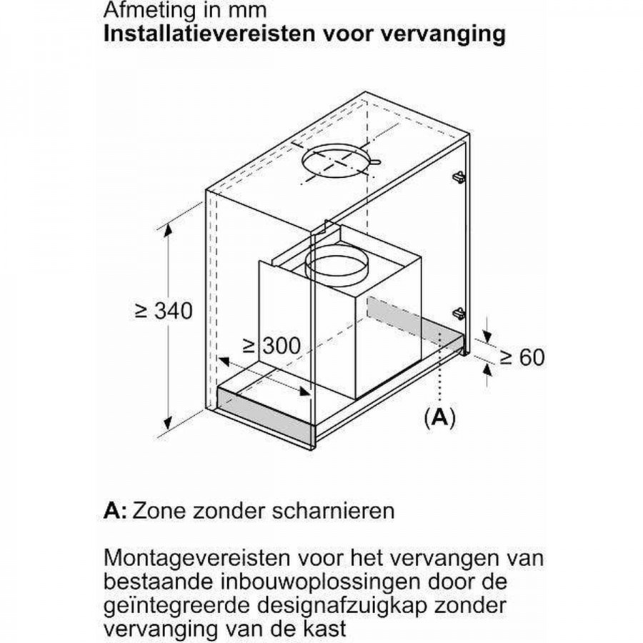 Bosch DBB93BC60 inbouw afzuigkap