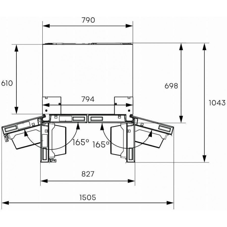 Hisense RQ5P470SAFE amerikaanse koelkast