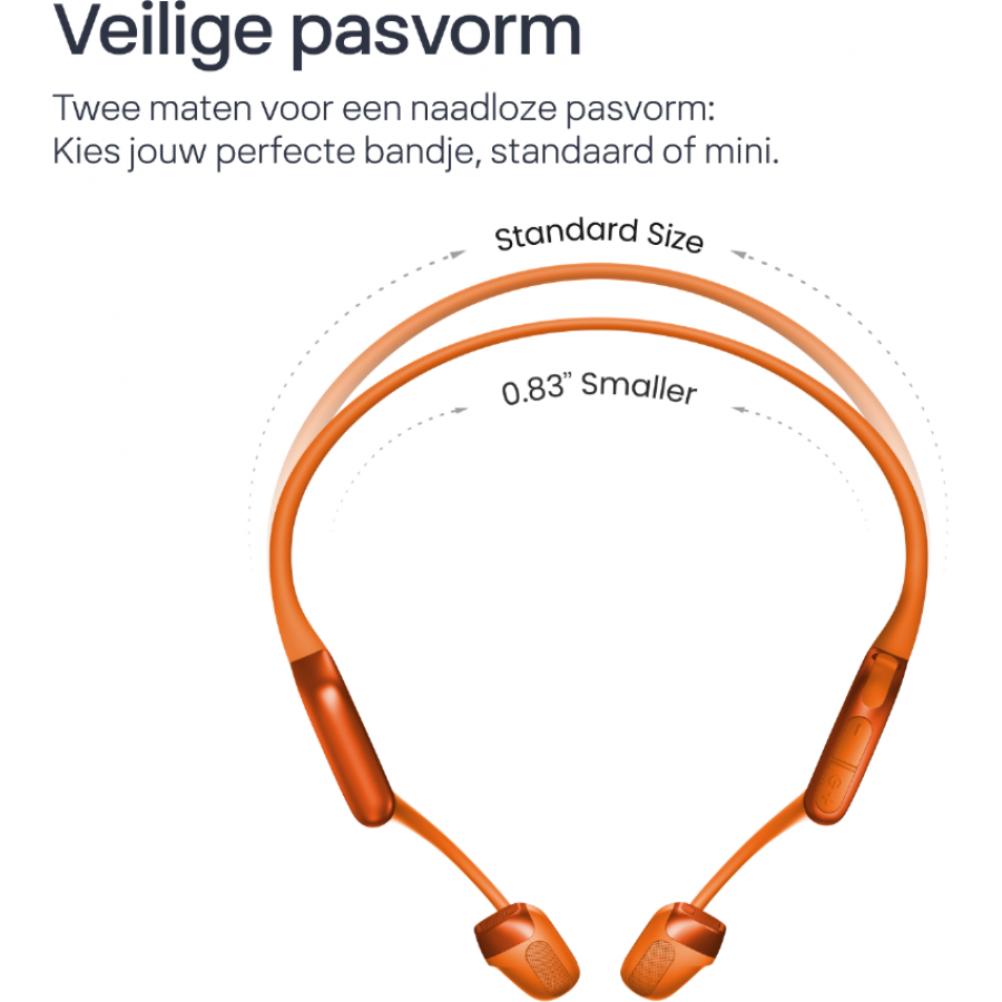 Shokz OpenRun Pro 2 Mini Oranje on-ear hoofdtelefoon