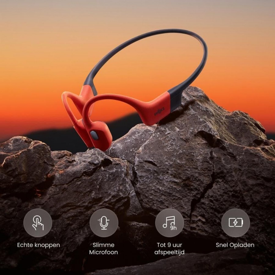 Shokz OpenSwim Pro USB-C Rood on-ear hoofdtelefoon
