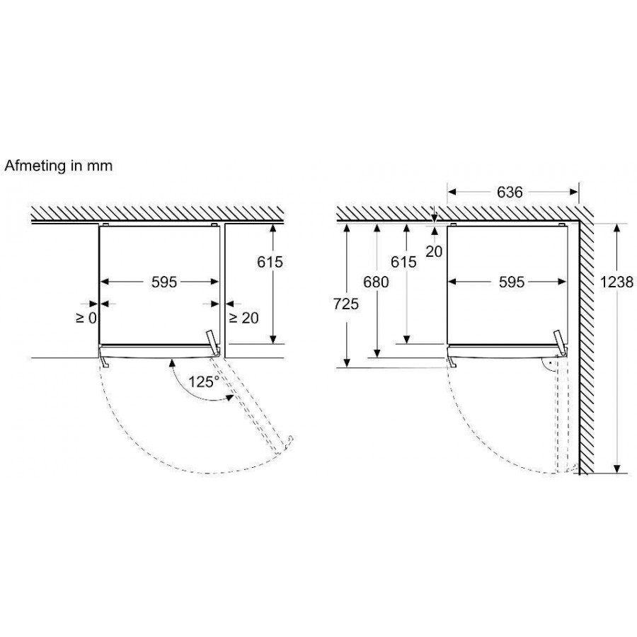 Bosch KSN36VCCG vrijstaande koelkast