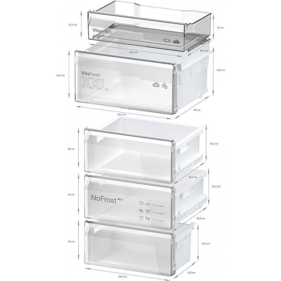 Bosch KGN362I1F vrijstaande koel-vriescombinatie