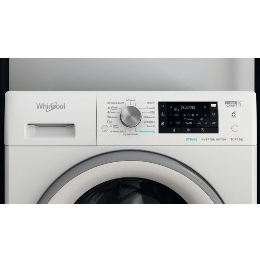 Whirlpool FFWDD 1076258 SV EE was-droogcombinatie