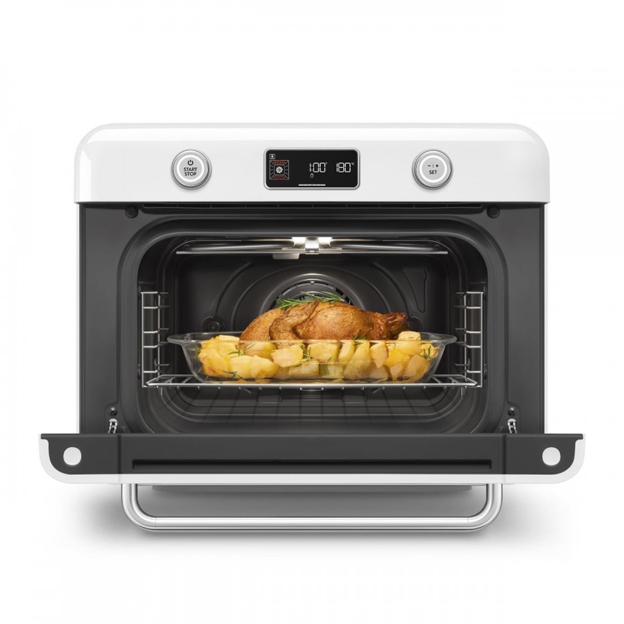 Smeg COF01WHEU Wit vrijstaande stoomoven