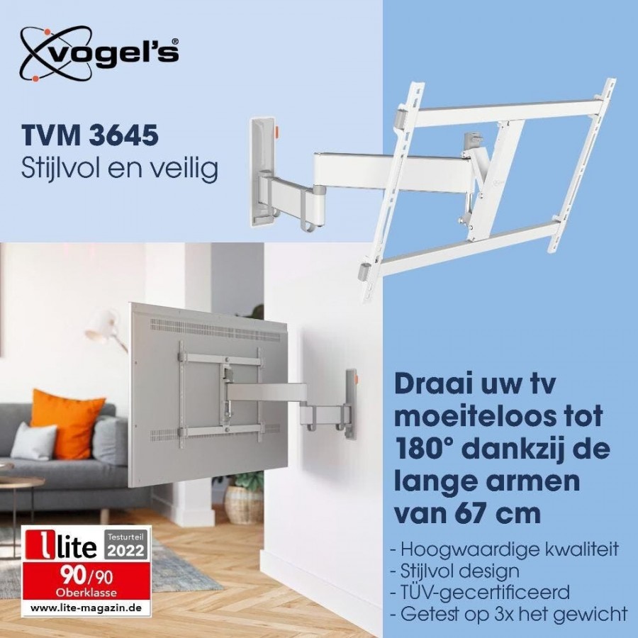 Vogels TVM 3645 Draaibare TV-beugel - Wit