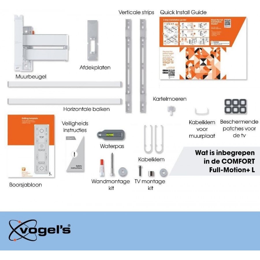 Vogels TVM 3645 Draaibare TV-beugel - Wit