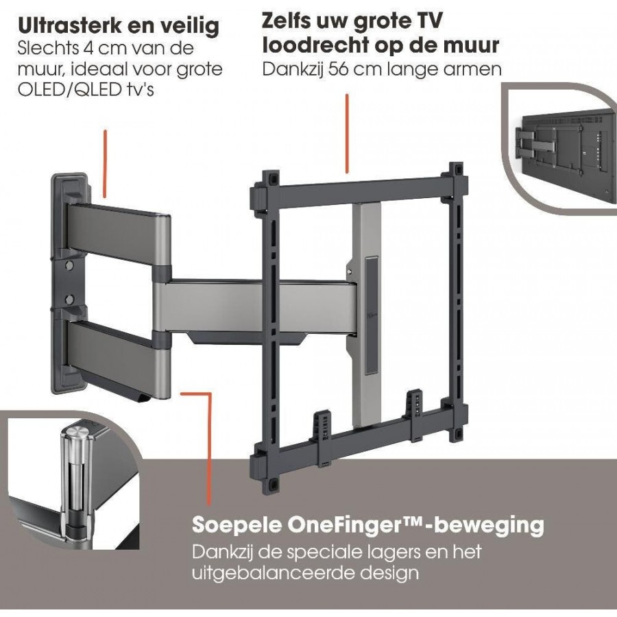 Vogels TVM 5445 Elite Draaibare TV-Beugel Zwart Televisiebeugel