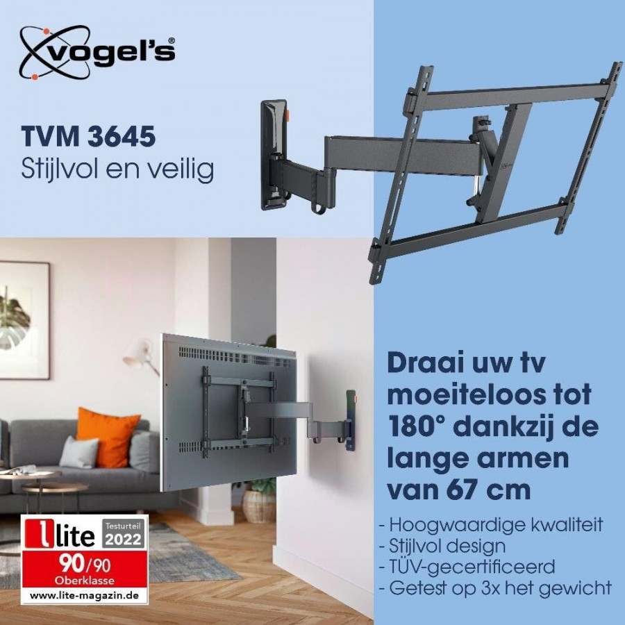 Vogels TVM 3645 Draaibare TV-beugel - Zwart