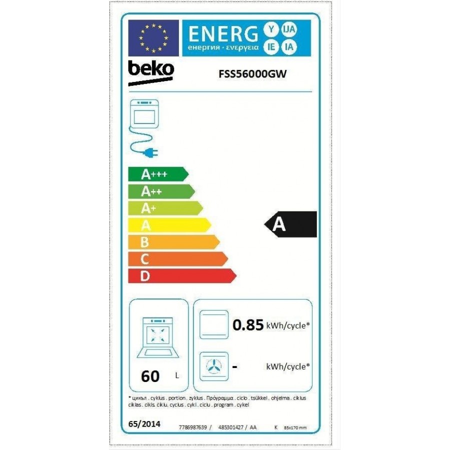 Beko FSS56000GW elektrisch fornuis | Electro World Offermans
