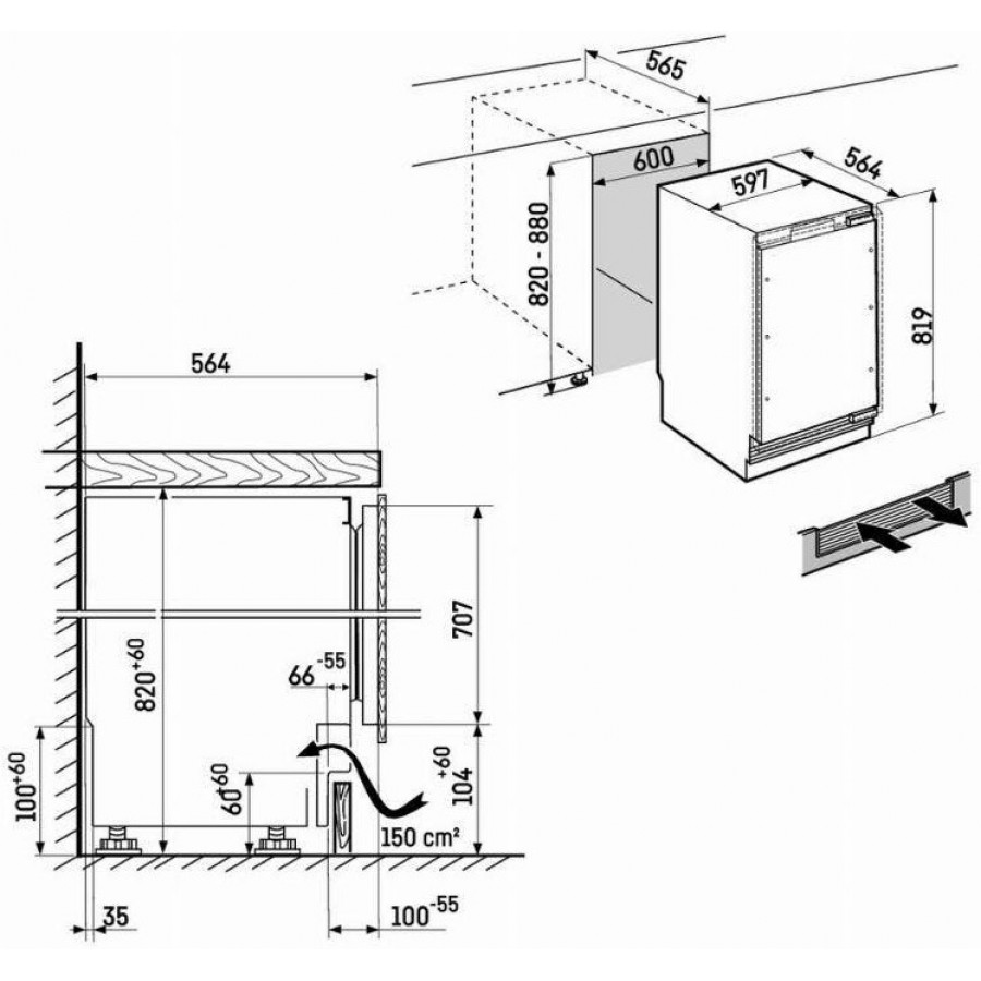 Liebherr UORpr 365i-20 inbouw koelkast