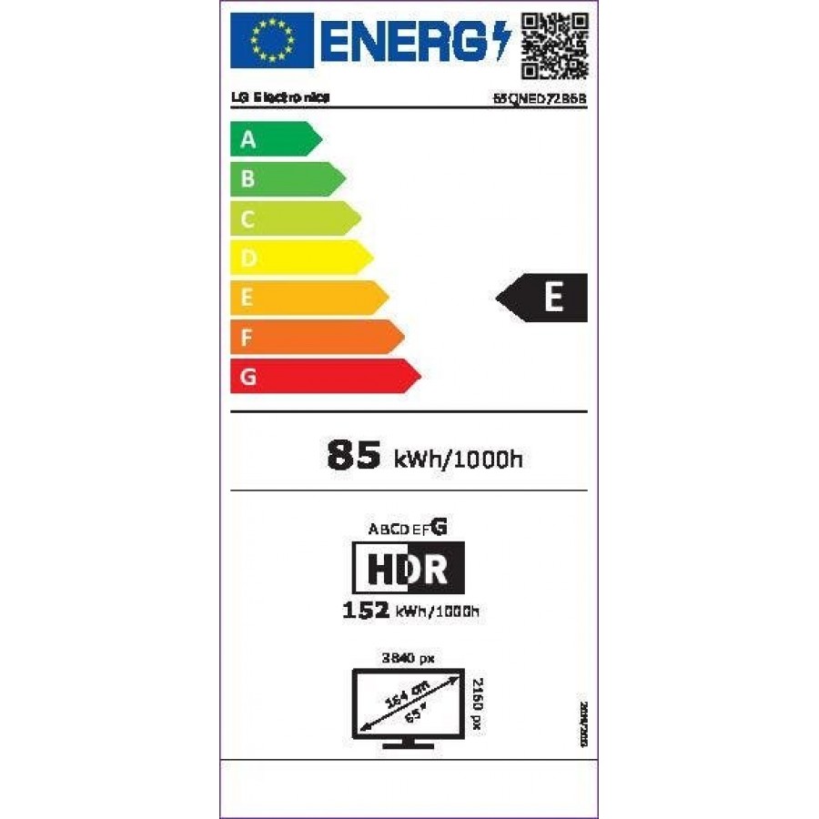 LG MiniLED 4K 65"  QNED72 (2026) LED televisie