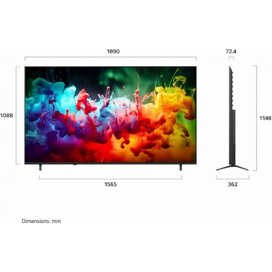 LG MiniLED 4K 85"  QNED72 (2026) LED televisie
