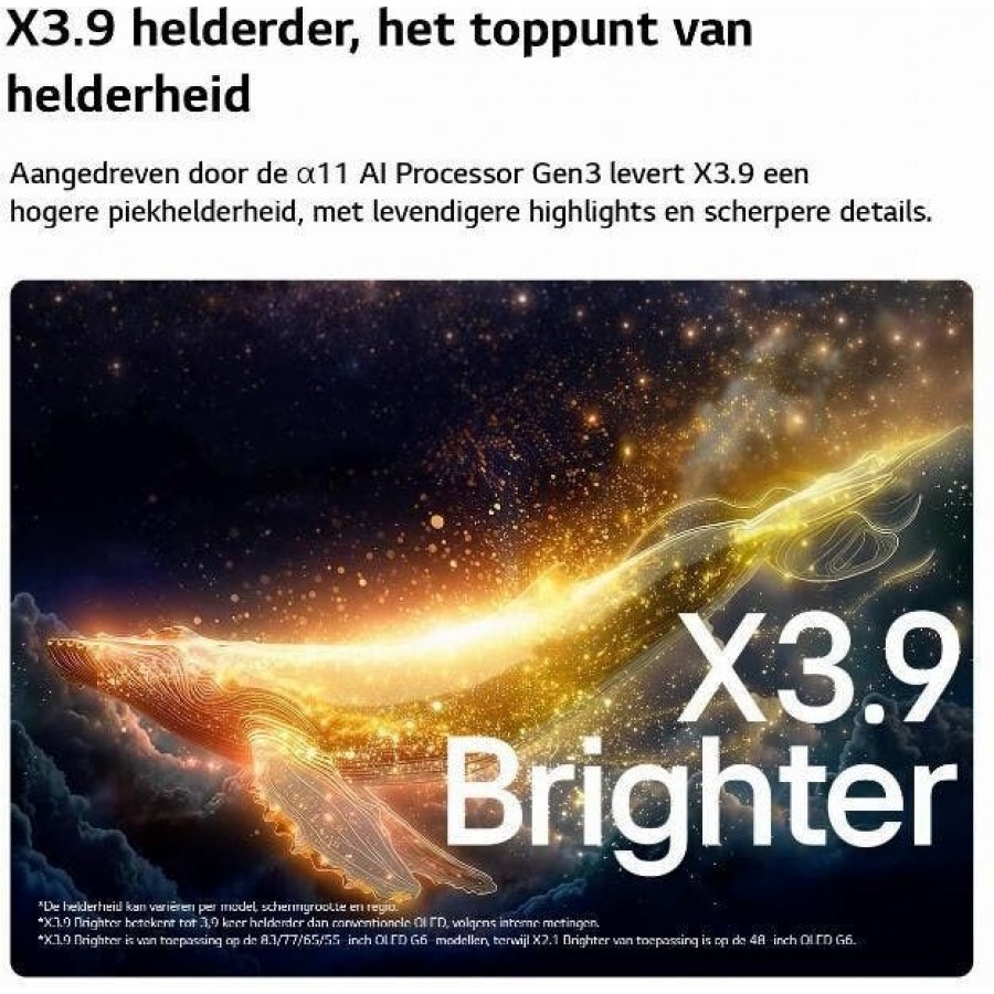 LG OLED 4K 83" G67LW (2026) OLED televisie