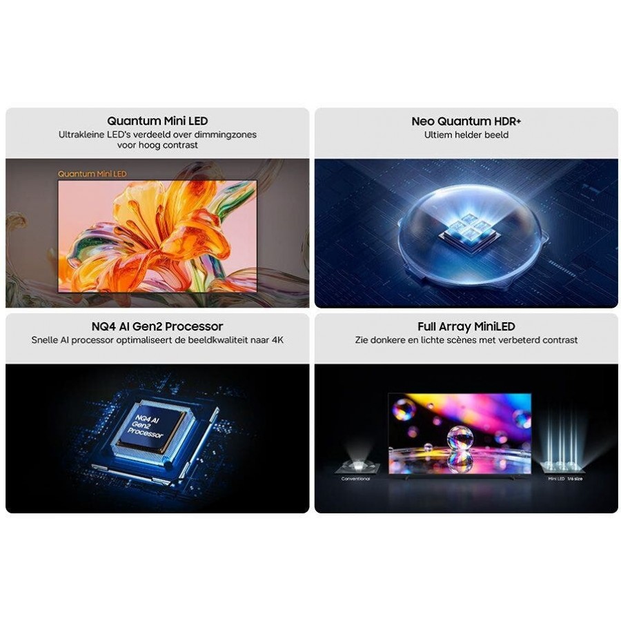 Samsung 75" Neo QLED 4K QN83H Mini LED (2026) QLED televisie