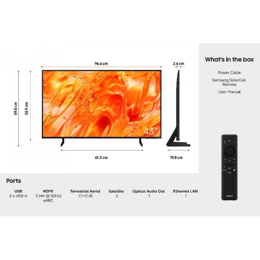 Samsung 43" Neo QLED 4K QN73H Mini LED (2026) QLED televisie