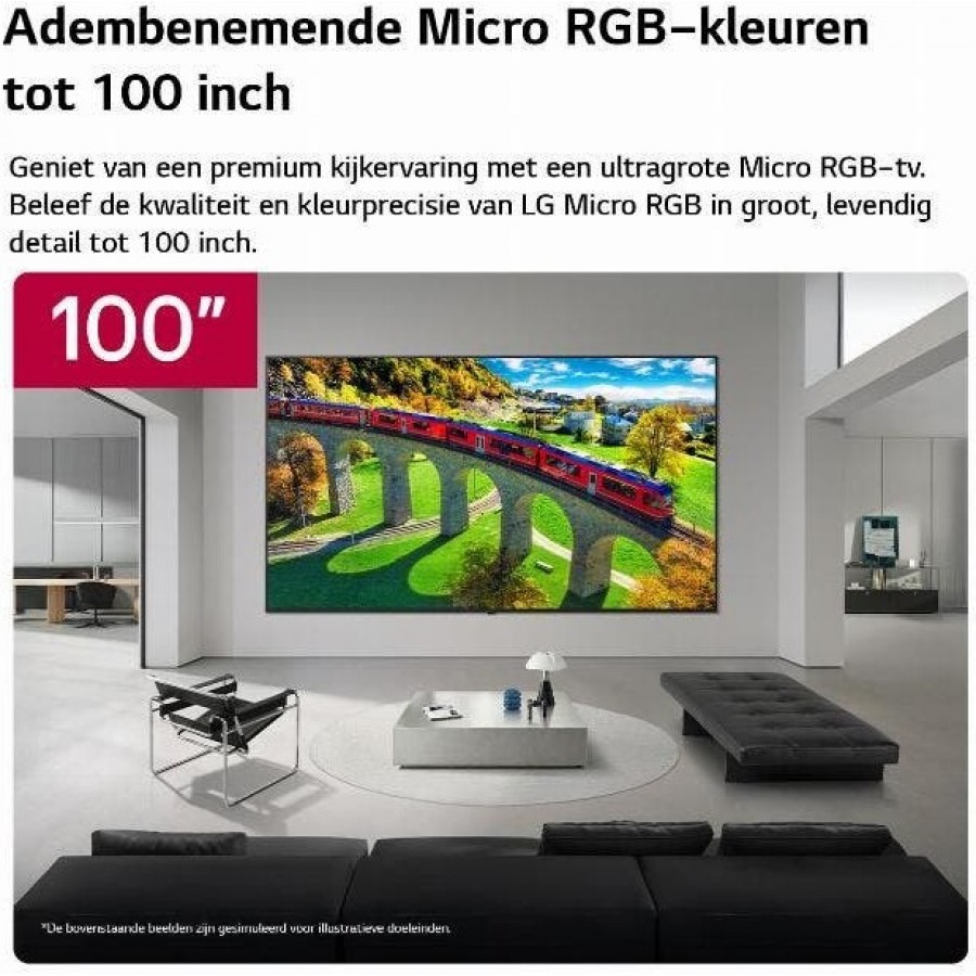 LG MicroRGB 4K  100" B96 (2026) LED televisie