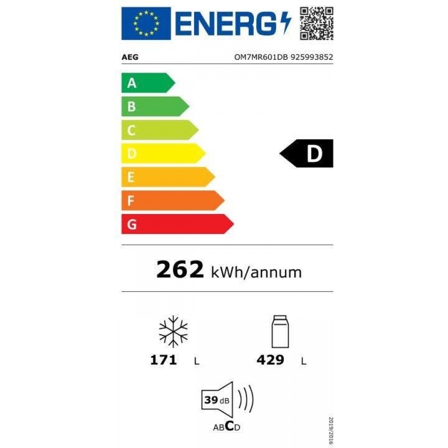 AEG OM7MR601DB amerikaanse koelkast