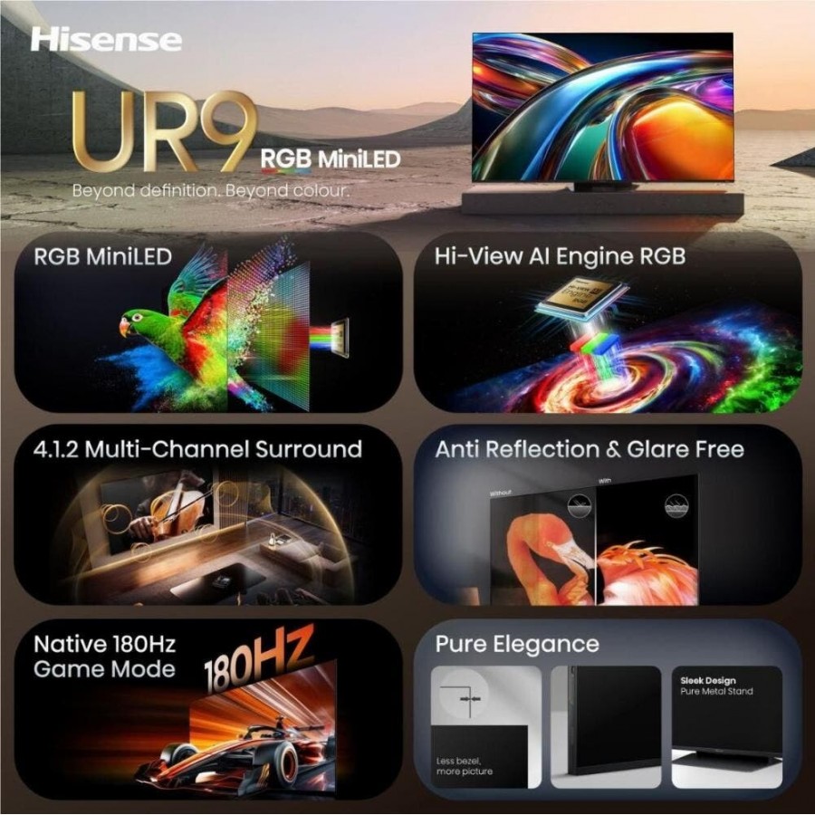 Hisense 65UR9S (2026) QLED televisie