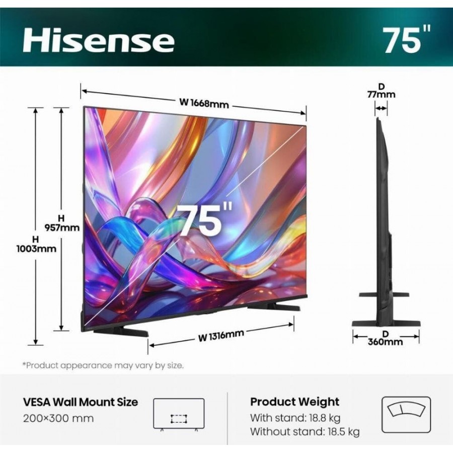 Hisense 75E79S (2026) QLED televisie