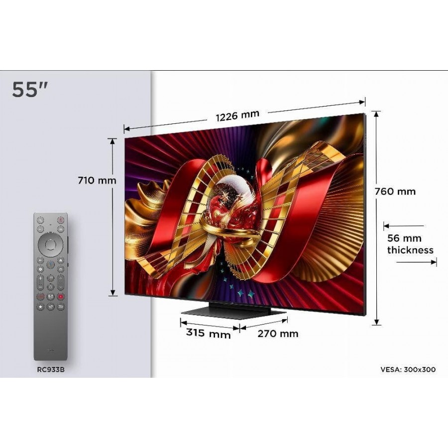 TCL 55C89L SQD-Mini LED (2026) QLED televisie