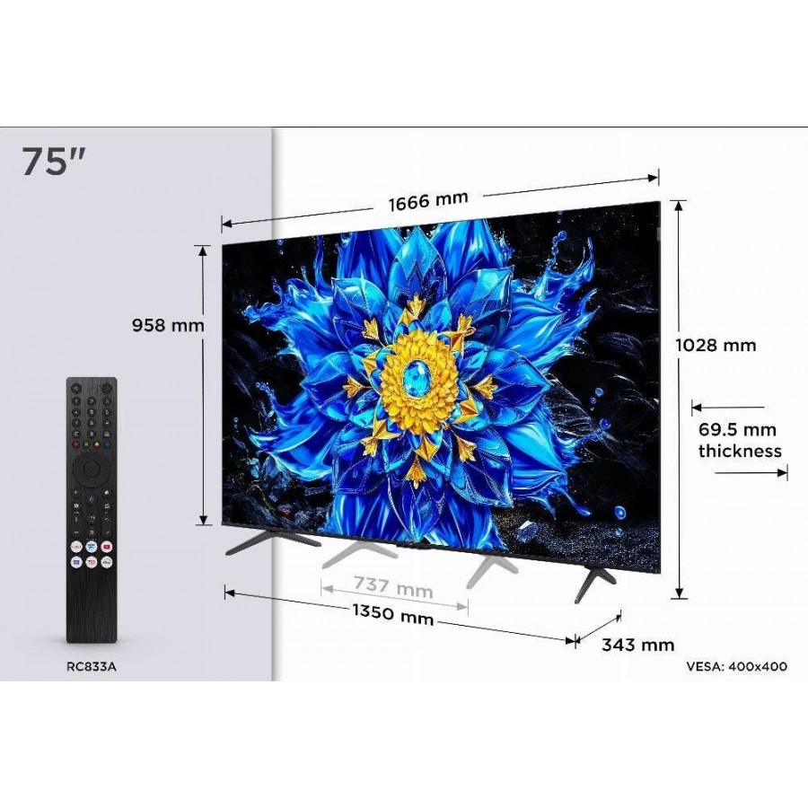 TCL 75QLED810L QLED (2026) QLED televisie