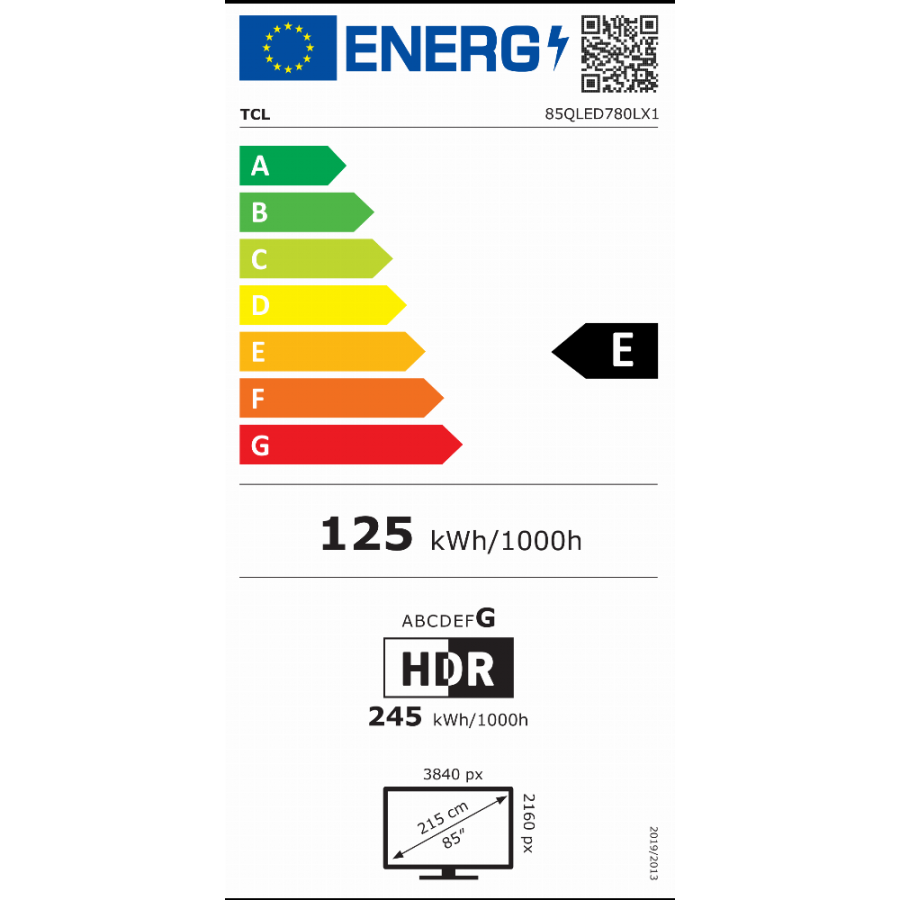 TCL 85QLED780L QLED (2026) QLED televisie