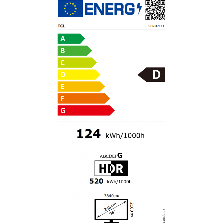 TCL 98RM7L RGB-Mini LED (2026) QLED televisie