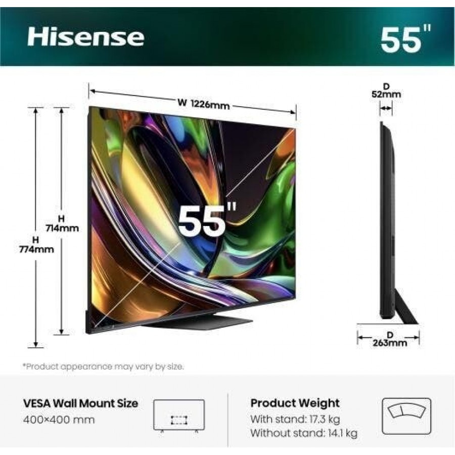 Hisense 55UR8S (2026) QLED televisie