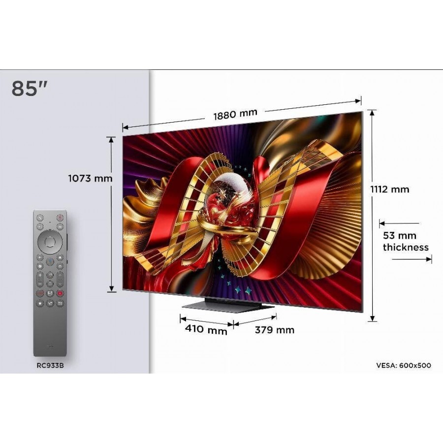 TCL 85C89L SQD-Mini LED (2026) QLED televisie