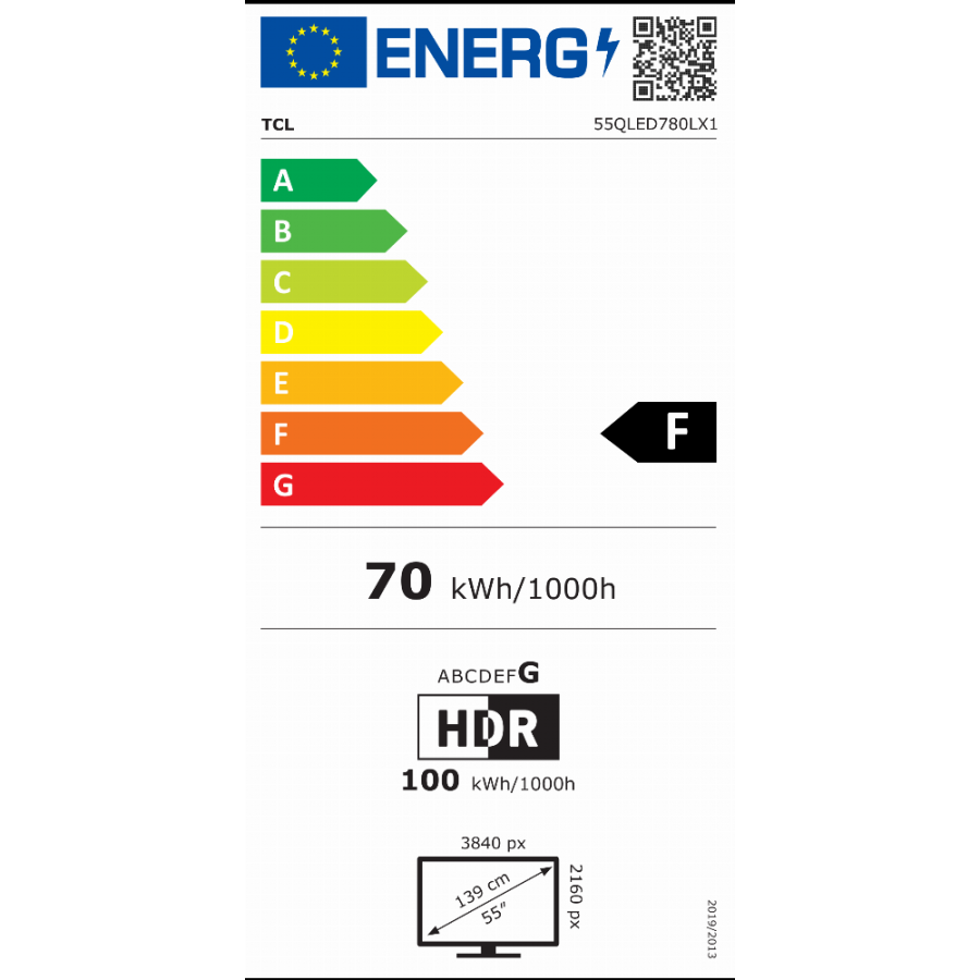 TCL 55QLED780L QLED (2026) QLED televisie
