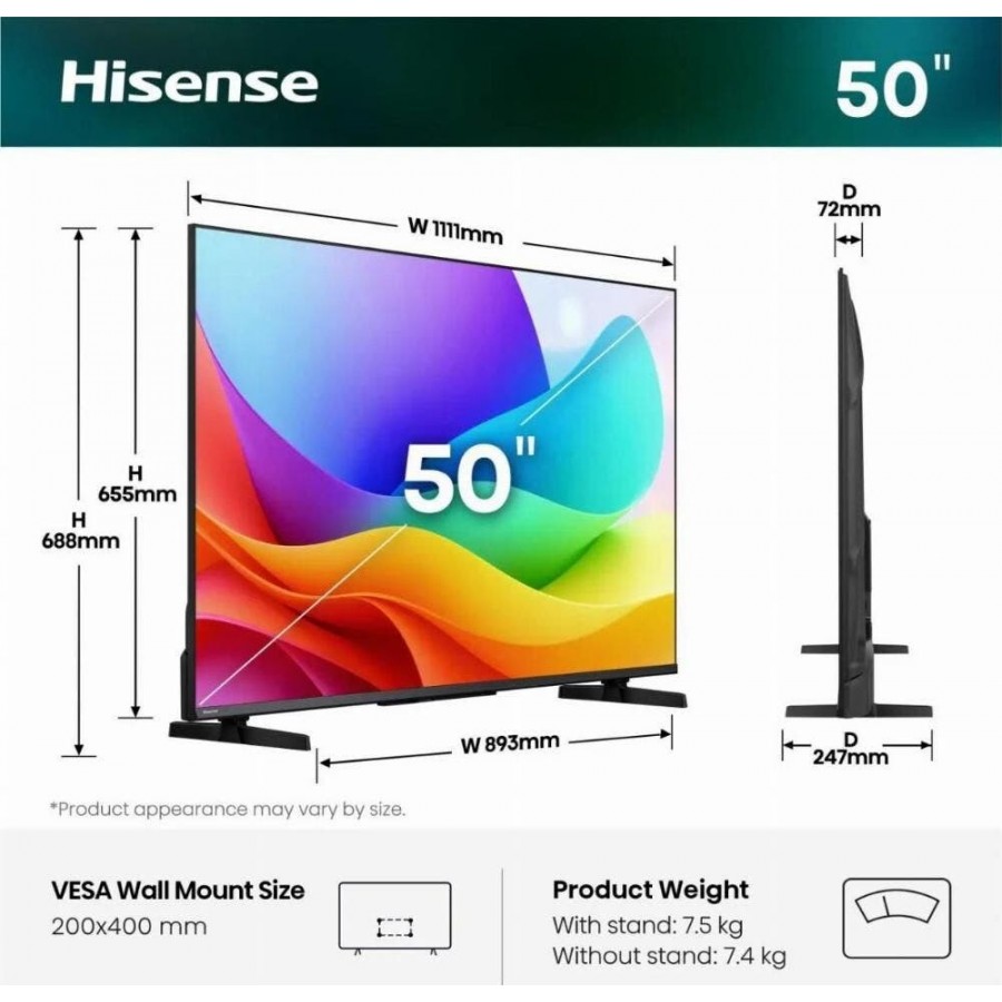 Hisense 50A59S (2026) QLED televisie