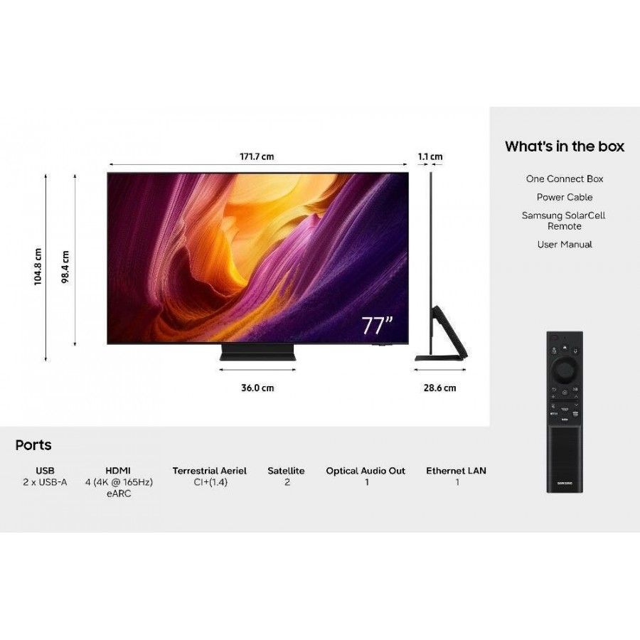 Samsung 77” OLED 4K S95H (2026) OLED televisie