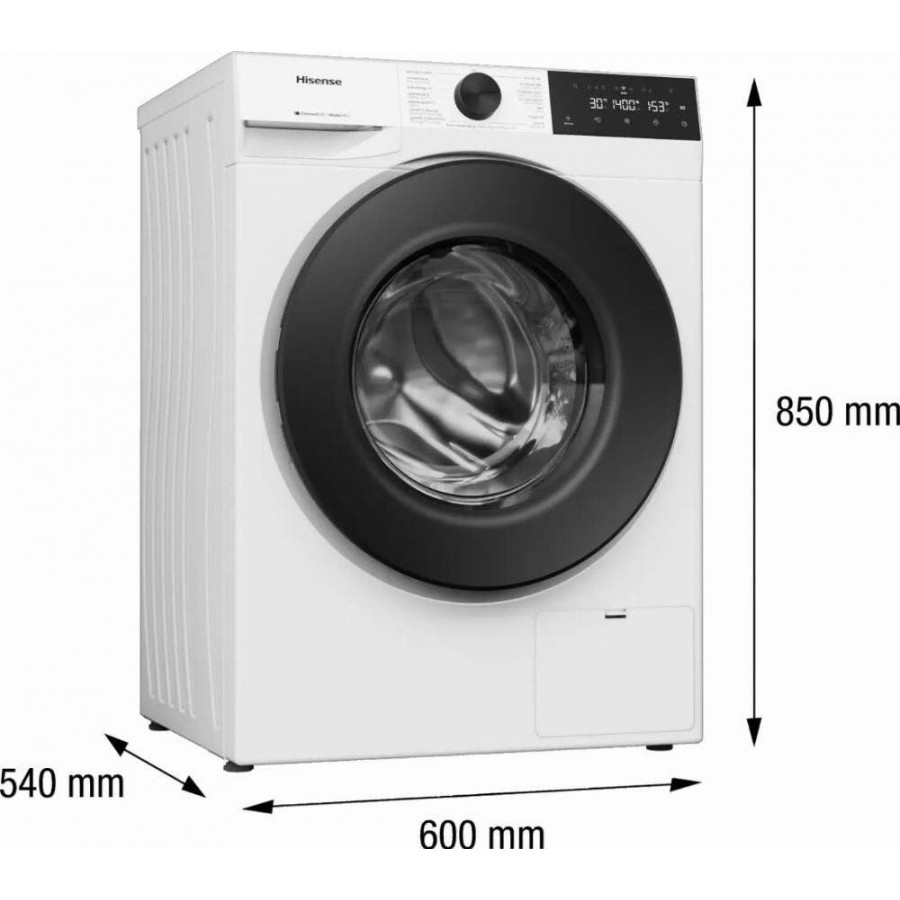 Hisense WF3E8063BWF voorlader wasmachine