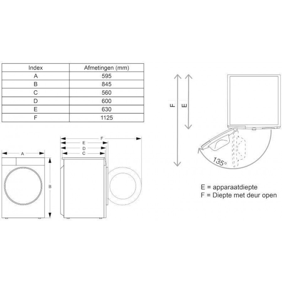 Hisense WD5I1245BBRH/BLX was-droogcombinatie
