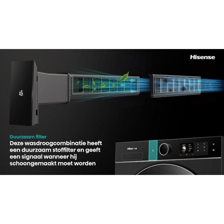 Hisense WD5I1245BBRH/BLX was-droogcombinatie